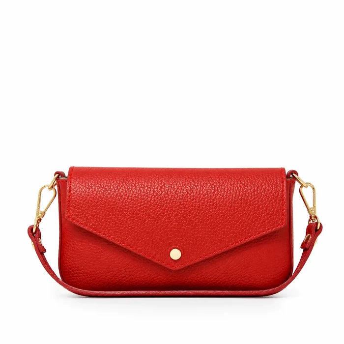German Fuentes Genuine Italian Leather Small Crossbody with Handle - Multiple Colors