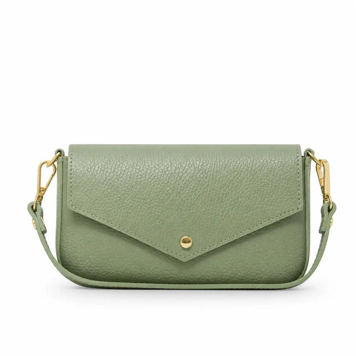German Fuentes Genuine Italian Leather Small Crossbody with Handle - Multiple Colors