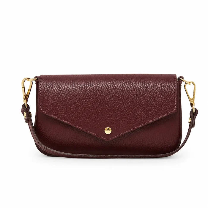 German Fuentes Genuine Italian Leather Small Crossbody with Handle - Multiple Colors