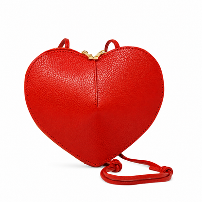 German Fuentes Handbags - Leather Crossbody Heart Bag
