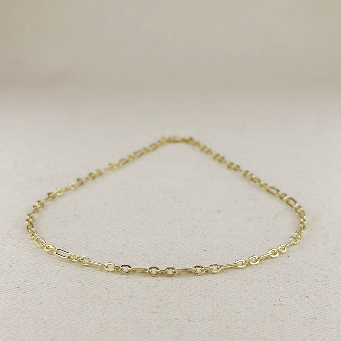 GoldFi - 18k Gold Filled 3x1 Alternated Paperclip Necklace 16 inch