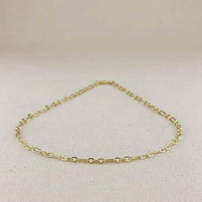 GoldFi - 18k Gold Filled 3x1 Alternated Paperclip Necklace 16 inch