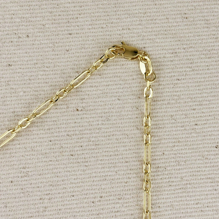GoldFi - 18k Gold Filled 3x1 Alternated Paperclip Necklace 16 inch