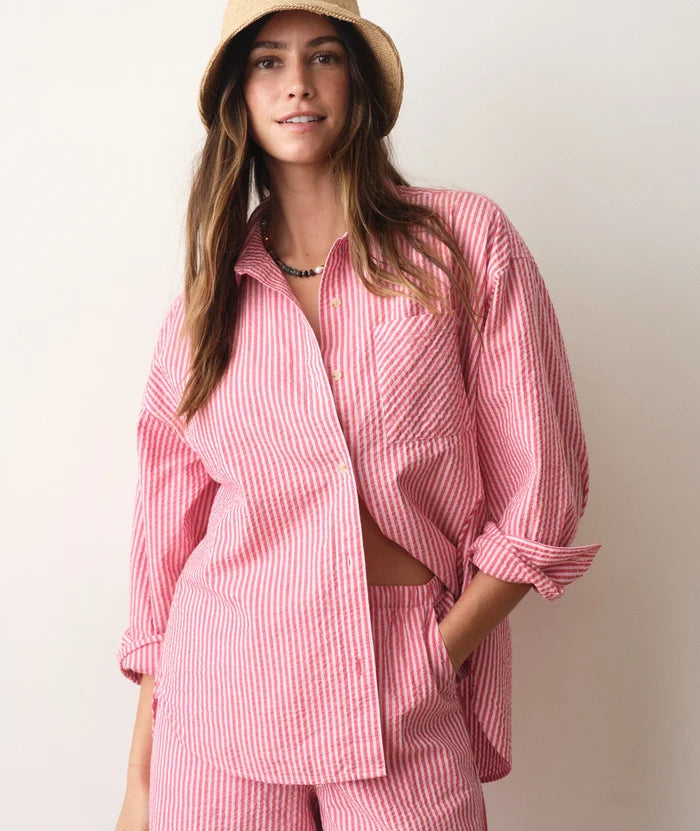 Gracey Oversized Seersucker Shirt