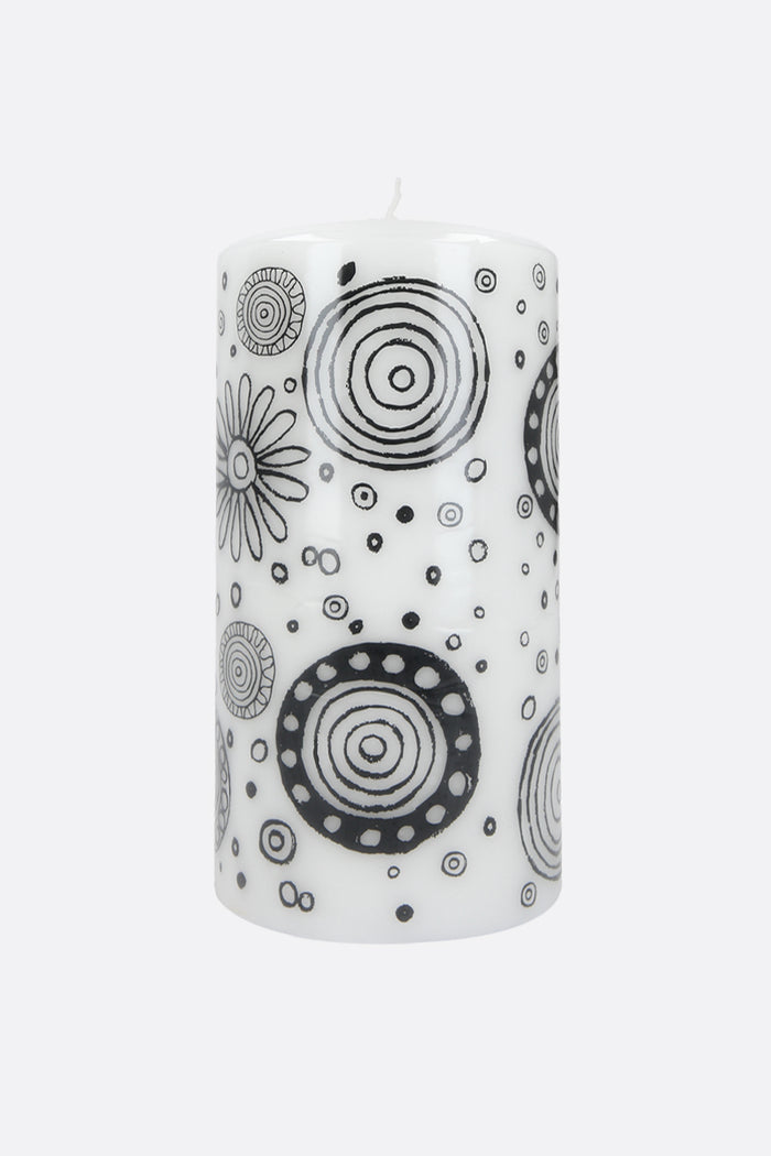 graphic printed large candle