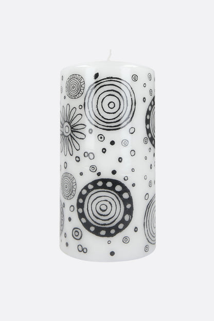 graphic printed large candle