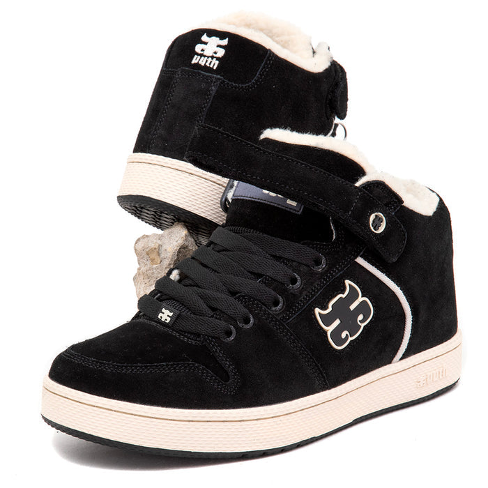 Grasshopper (Waxed Black Suede / Shearling) (S)