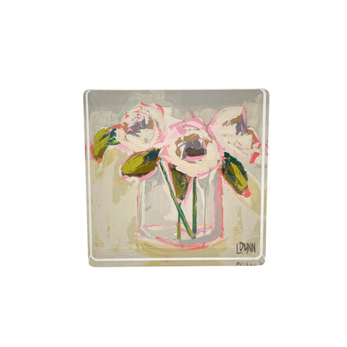 GRAY PEONY ACRYLIC BLOCK