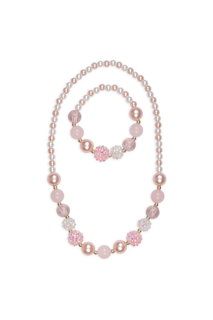Great Pretenders Pearly Pink Bracelet & Necklace Set