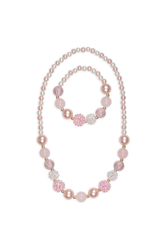 Great Pretenders Pearly Pink Bracelet & Necklace Set