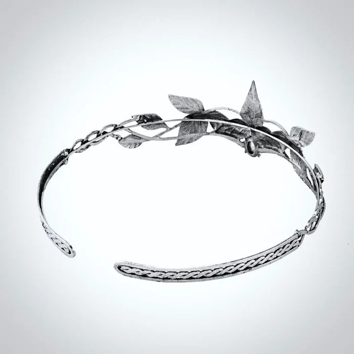 Wedding Hair Accessories - Silver Royal Crown with Blue Center Stone