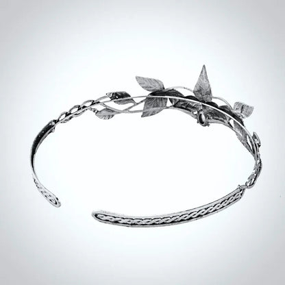 Wedding Hair Accessories - Silver Royal Crown with Blue Center Stone