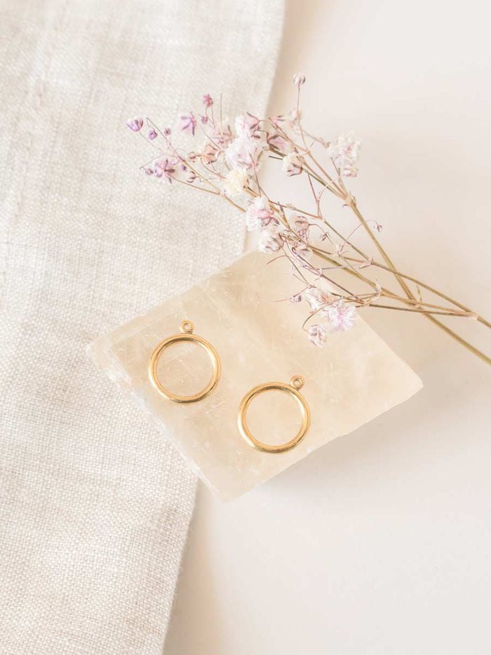 wellthy® Gold Vermeil Halo Earring Jackets