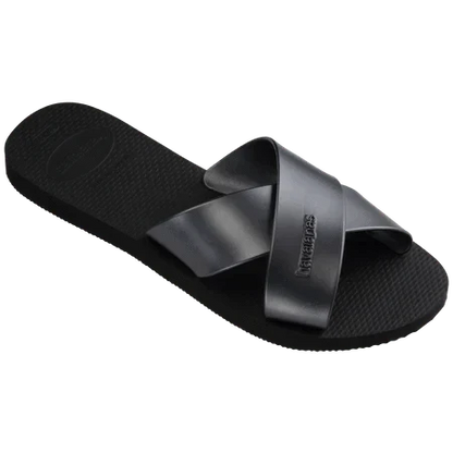 havaianas women s aqua metallic sandals