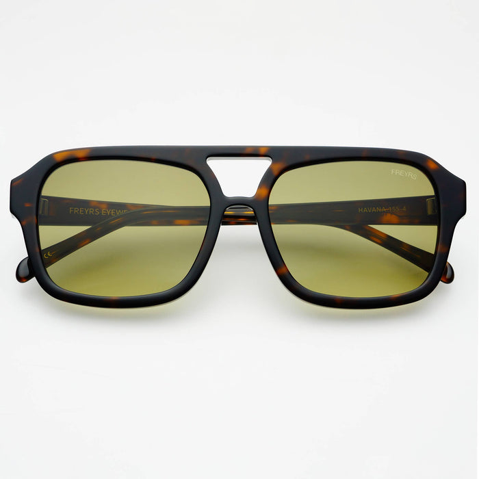 Havana Acetate Aviator Sunglasses