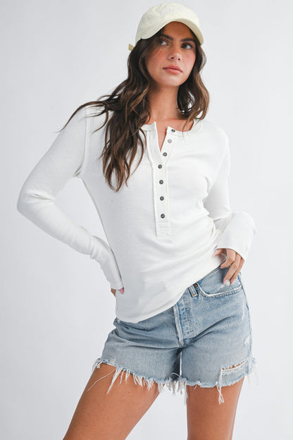 Henley Long Sleeve Top