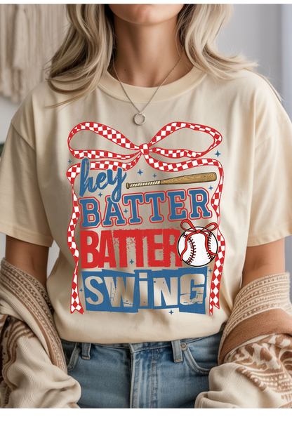 Hey Batter Batter Graphic Tee