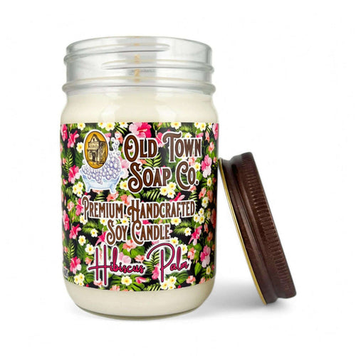Hibiscus Palm Candle - Old Town Soap Co.
