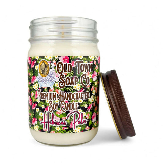 Hibiscus Palm Candle - Old Town Soap Co.