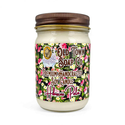 Hibiscus Palm Candle - Old Town Soap Co.