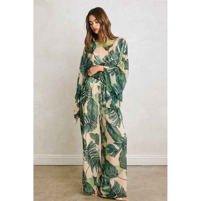 Hidden Oasis Wide Leg Pull On Pants