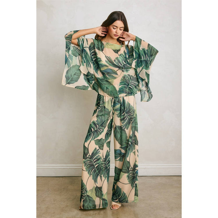 Hidden Oasis Wide Leg Pull On Pants