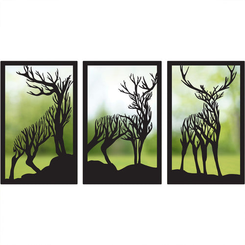Highland Stag Mirror Panel Set-0