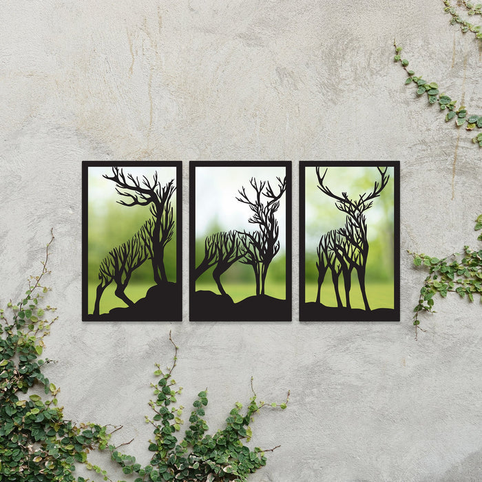 Highland Stag Mirror Panel Set-1