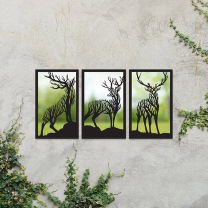 Highland Stag Mirror Panel Set-1