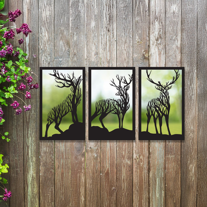 Highland Stag Mirror Panel Set-2