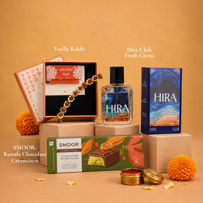 HIRA X Voylla X Smoor Rakhi Hamper For Him - HIRA FRAGRANCES