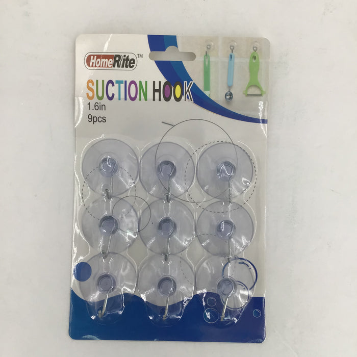 Pack of HomeRite suction hooks on a white background