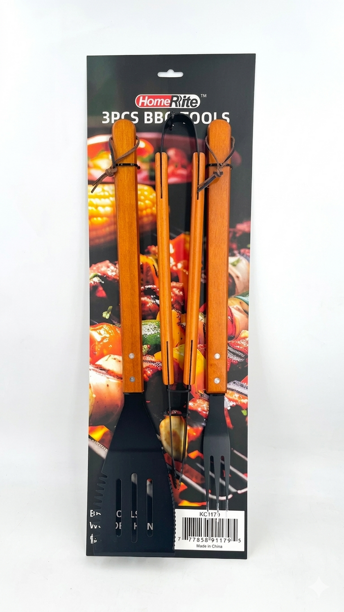 HomeRite® 3-Piece BBQ Tool Set, Wholesale
