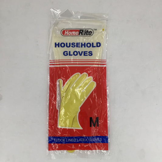 Pack of HomeRite household gloves with a red label on a white background