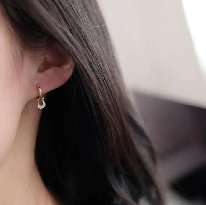 Horseshoe Huggie Earrings