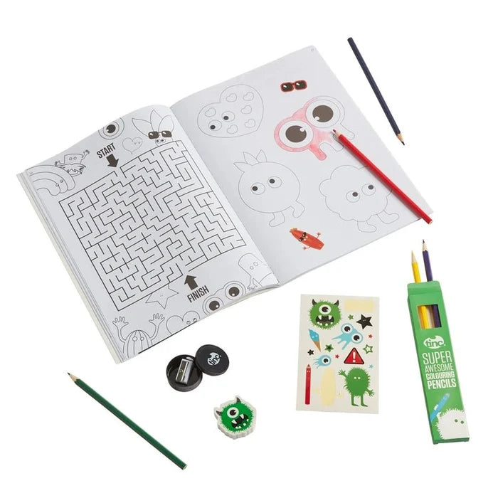 Hugga Camo kids Activity Set with Colouring & Craft Supplies