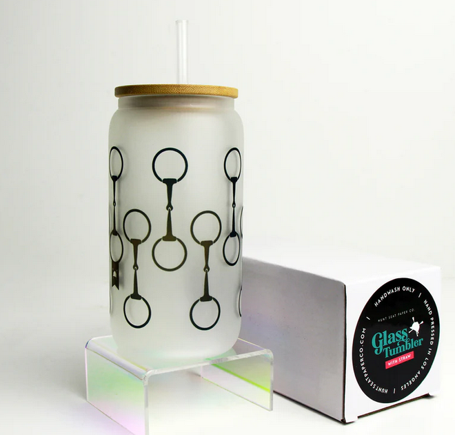 Hunt Seat Paper Co. Glass Tumbler