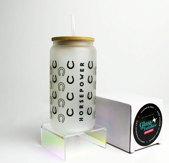 Hunt Seat Paper Co. Glass Tumbler