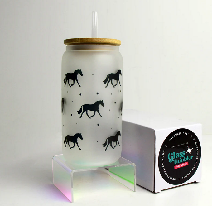 Hunt Seat Paper Co. Glass Tumbler
