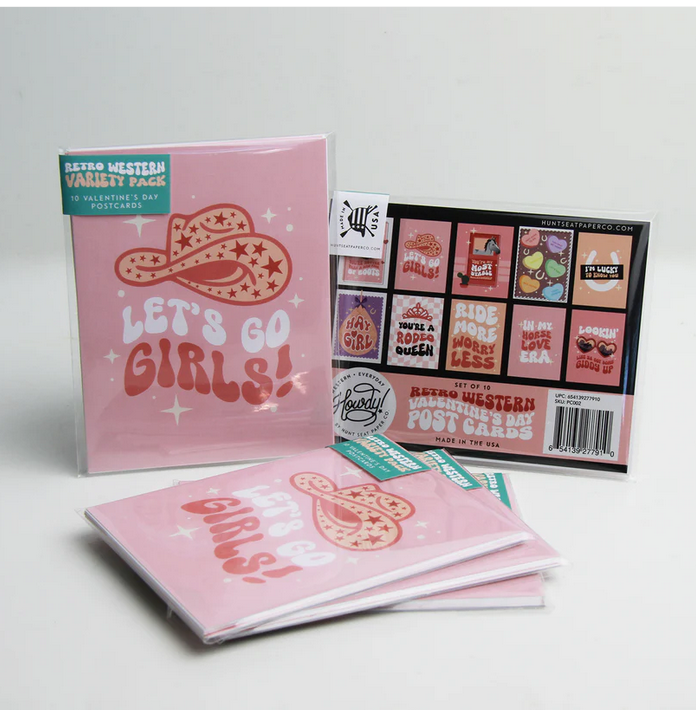 Hunt Seat Paper Co. Valentines Postcards - Set of 10