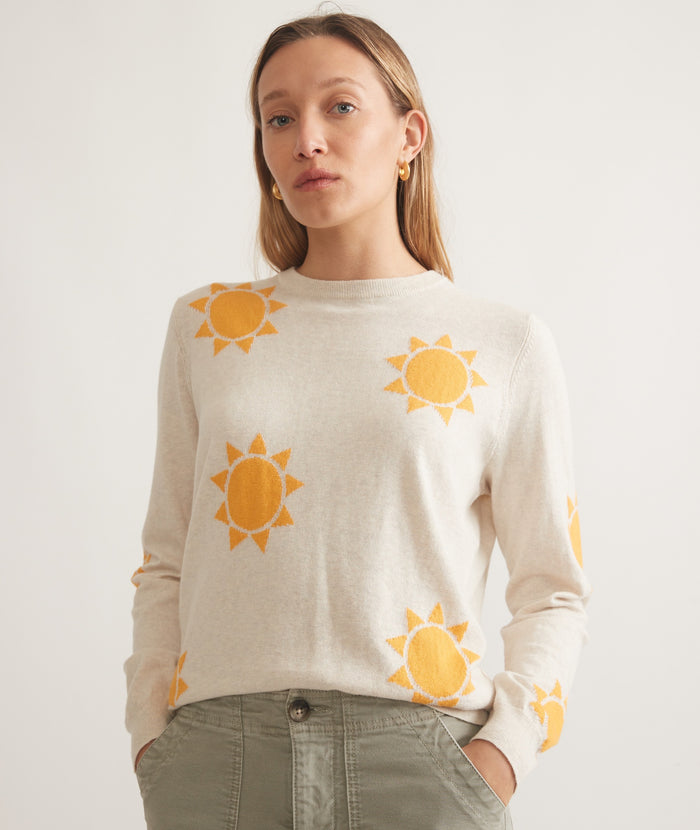 Icon Sweater Sun Print
