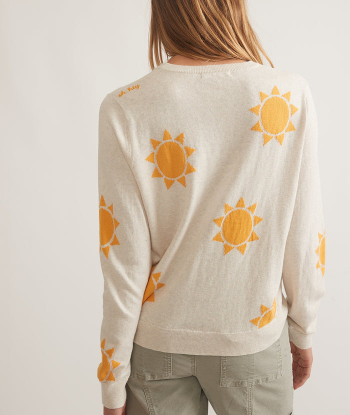 Icon Sweater Sun Print