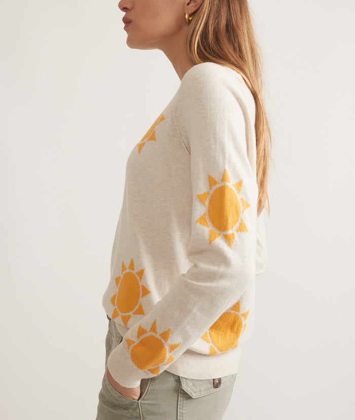 Icon Sweater Sun Print