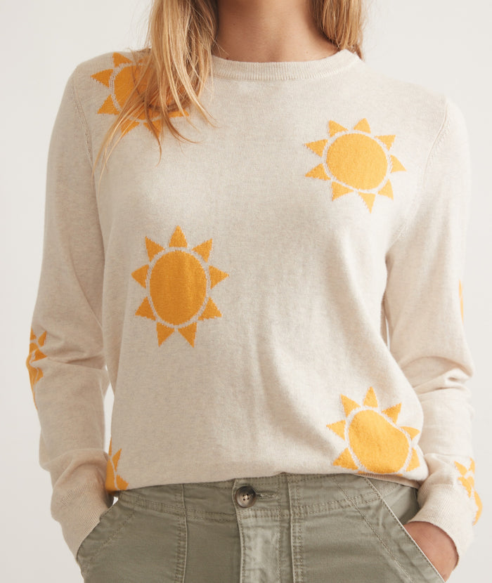Icon Sweater Sun Print