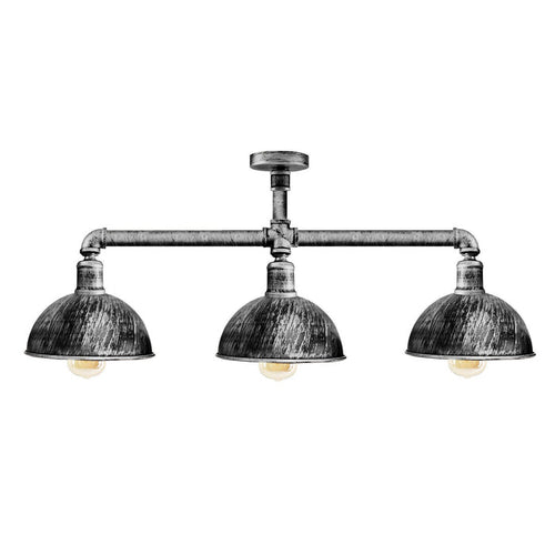 Industrial Pipe 3 Way Ceiling Light| Adjustable E27 Steampunk~3595