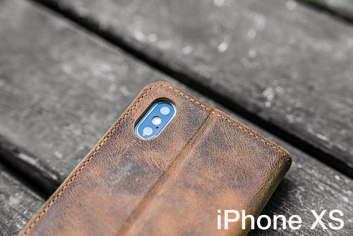 iPhone XS Leather Wallet Case - No.01