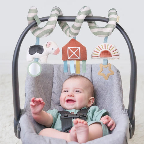 Itzy Ritzy Itzy Bitzy Spiral Car Seat Activity Toy - Farm