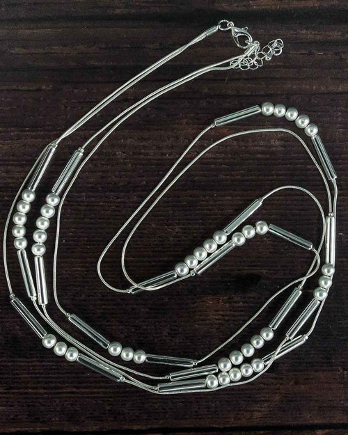 Janet Silver Beaded Ladies Necklace - Country Collection