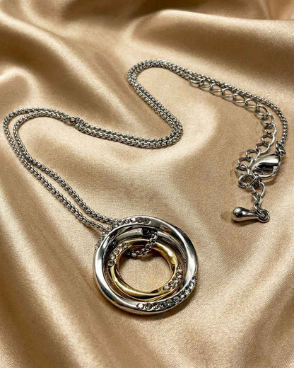 Jayda Double Hoop Pendant Necklace - Country Collection