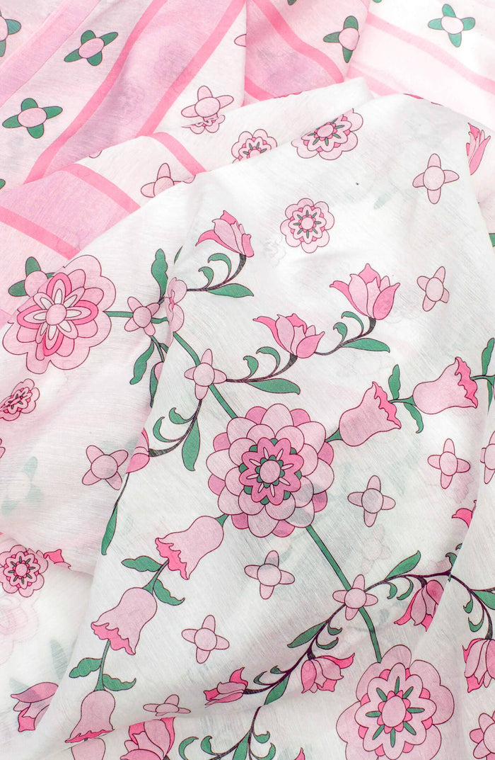 Jessie Zhao New York Beach Sarong Wrap in Pink Blossom